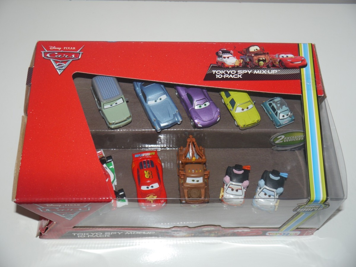 Disney Pixar Cars 2 Tokyo Spy Mix Up 10 Car Pack inc. Wasabi Mater