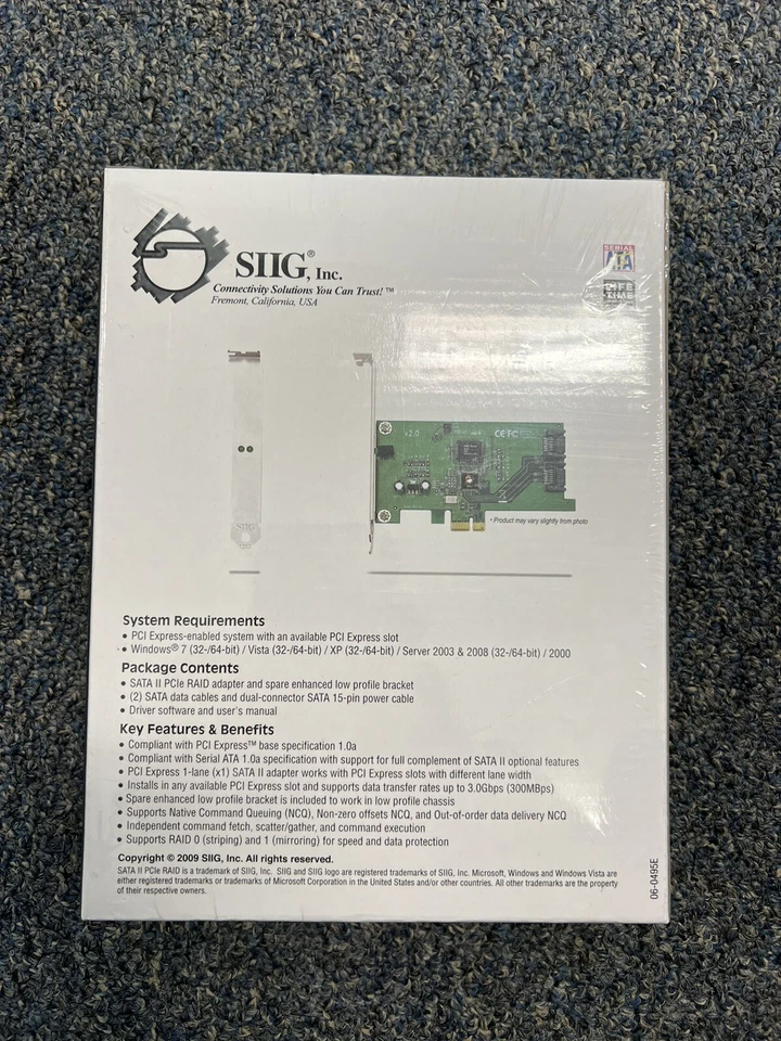 SIIG SC-SAER12–S2 SATA II PCIe RAID - Image 2 of 2