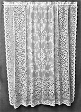 Classic Morella White Lace Window Panel 60" x 63" Livingroom Bedroom
