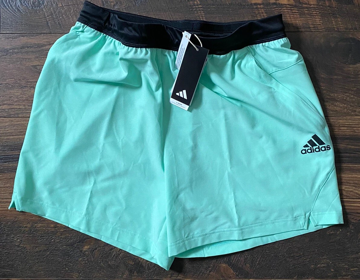 Adidas Gym Shorts Mens Axis Woven 6 Inch Training L Easy Green NWT