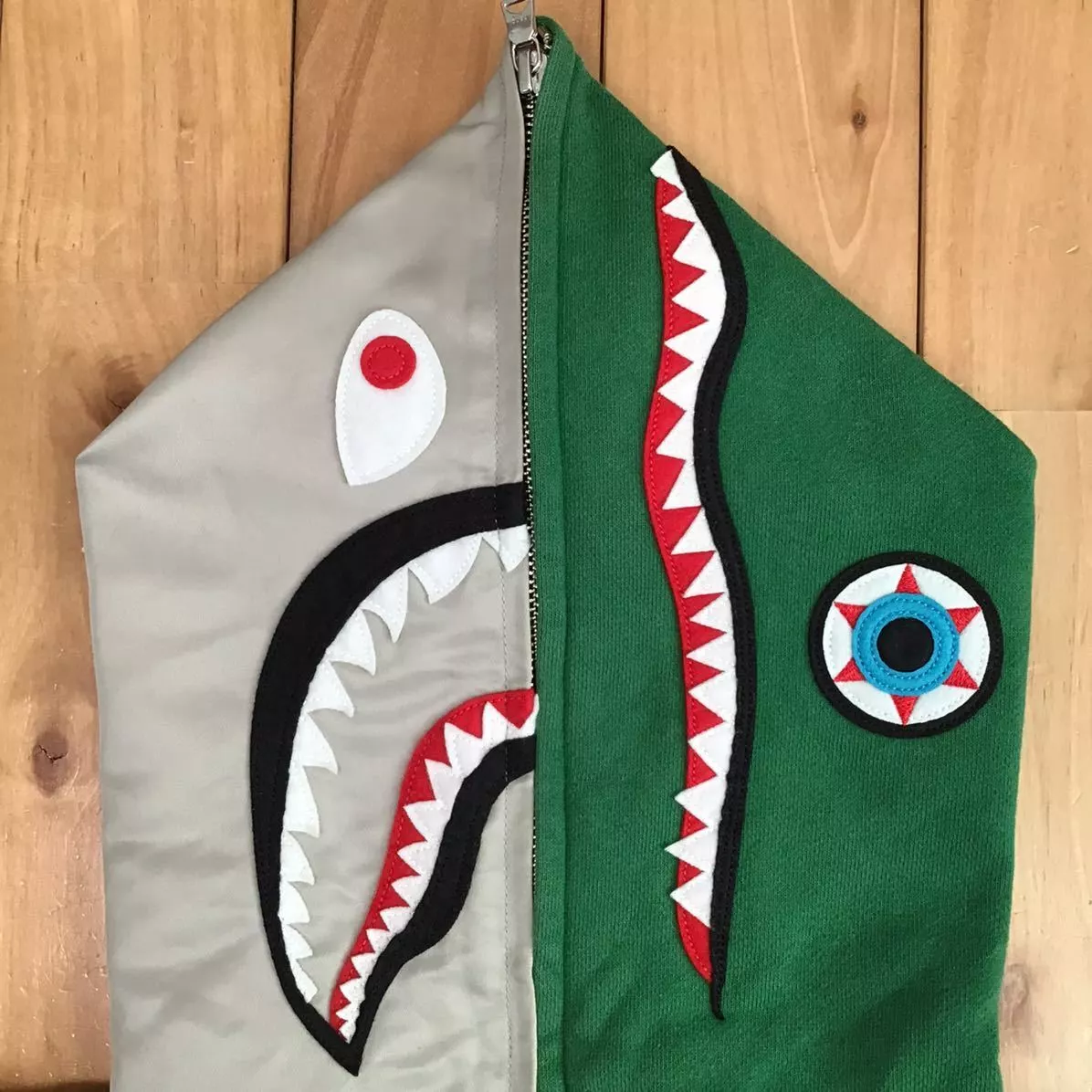 BAPE × AMBUSH Alligator Shark full zip hoodie A Bathing Ape Size S