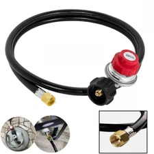 5 FT Hose High Pressure Propane Gas Regulator LPG BBQ Adjustable Grill Tank