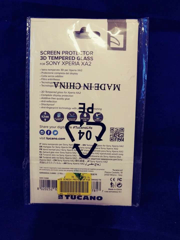 Protector Pantalla Cristal Templado Tucano para Xperia XA2- (9073-9081) Foto 2 de 2