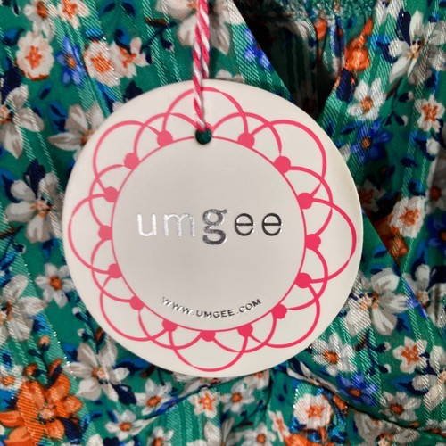 Womens Umgee Baby Doll Floral Mini Dress Tunic Green White Orange L NWT - Picture 7 of 10
