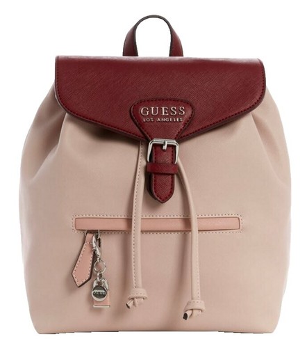 NWT authentic guess elsie cream faux fur mini backpack | eBay display picture 1