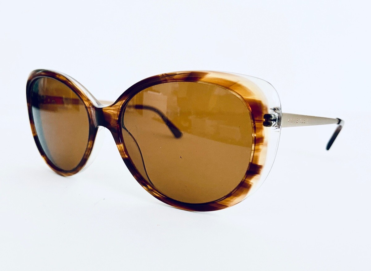 Anne Klein Honey Clear Tortoise Cats Eye Frame Glasses 