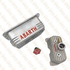 COPPA OLIO E COPERCHIO PUNTERIE ABARTH PER FIAT 500/126 EPOCA SCRITTA ROSSA