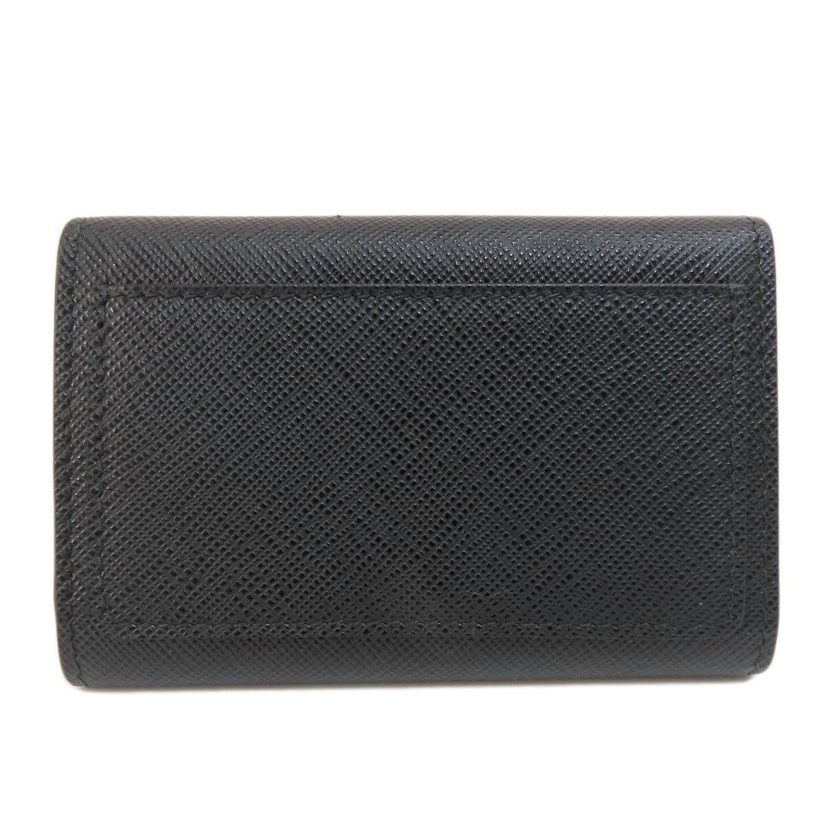 PRADA key holder Saffiano Logo Hardware Leather | eBay