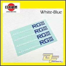 JAPAN MATERIAL SMALL YOKOHAMA ADVAN RACING RG3 REPLACEMENT WHITE BLUE