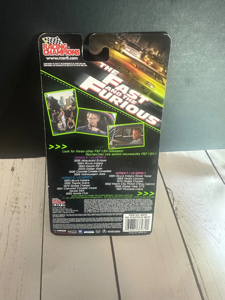 Racing Champions The Fast and the Furious Red 1996 Dodge Viper GTS Series 7 - Imagem 4 de 4