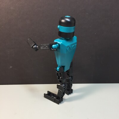 Vintage K'nex Action Figure Teal Robot Man- For Replacement Parts