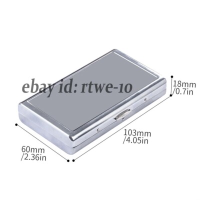 10 cigarette holder Creative Shiny Metal Cigarette Case Portable 10cm Long Ultra-thin Box Holder