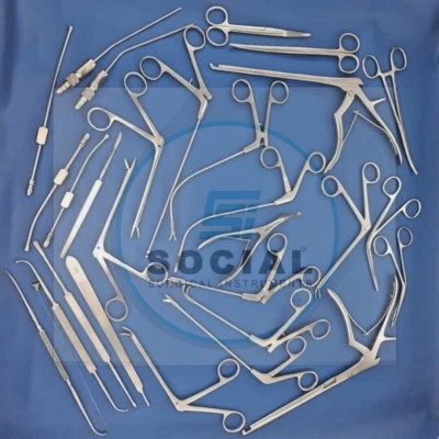 Fess Instruments Endoscopic Sinus Surgery ENT Instruments Set with case