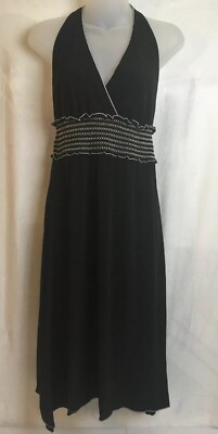 Max Studio Black Halter Style, Open Back Dress, Size M, New $138