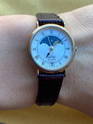 Moonphase Quartz Date Watch Edrax Lady Swiss Made - Main Image