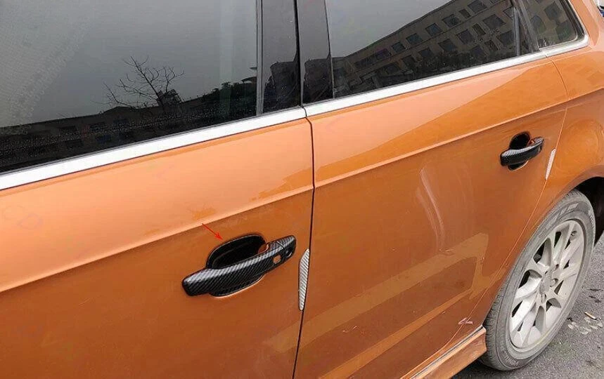 Tampa externa de fibra de carbono ABS porta lateral moldura tigela para Audi A3 S3 RS3 2015-20 - Imagem 3 de 4