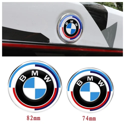82mm 74mm Vorne+Hinten Für BMW Emblem Motorhaube Heckklappe Kofferraum Abzeichen - Bild 10 von 11