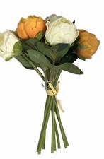 Martha Stewart real touch peonies cream orang...