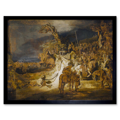 Rembrandt Die Eintracht des Staates Kunstdruck gerahmt 12x16