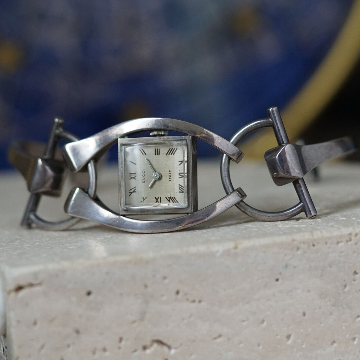 Gucci Vintage Stirrup Bangle Watch .925 Silver Retro 1970s | eBay