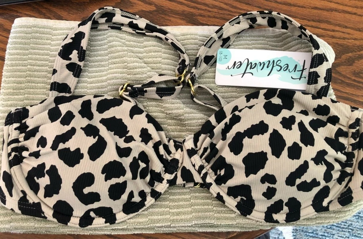 Kohls Freshwater Cheetah Print Underwire Bikini Top Size M