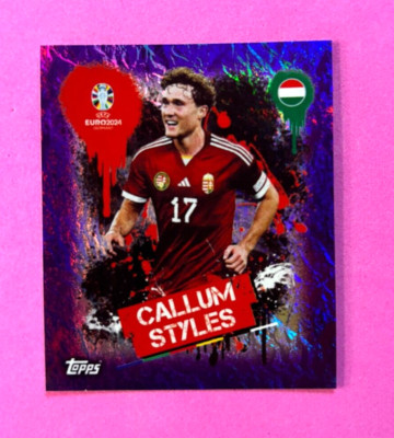 TOPPS UEFA EURO 2024 - STICKER STYLES - PURPLE - PARALLEL PARALLEL - HUN 3