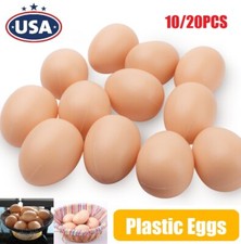 20 Fake Dummy Egg Hen Chicken Joke Prank Plastic Eggs Kitchen Easter Decor USA