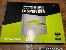 Alpine-Stainless Steel Toilet Seat Cover Dispenser-Wall Mounted Free Ship