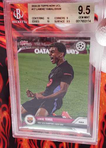 Lamine Yamal #17 — 2024 Topps Now UCL soccer card