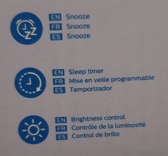 PHILIPS TAR3306/79 Large Display FM Dual Alarm Clock Radio Black NEW Opened Box. - Image 2 of 4