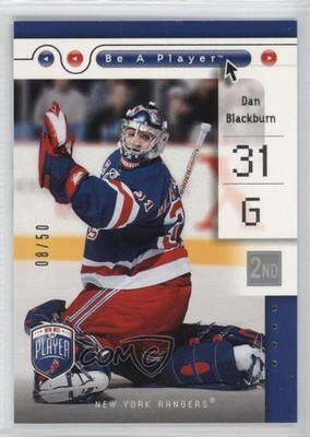 2005-06 Upper Deck Be a Player Second Period 8/50 Dan Blackburn #60 y0i