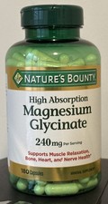 Nature's Bounty High Absorption Magnesium Glycinate 240 mg, 180 Capsules