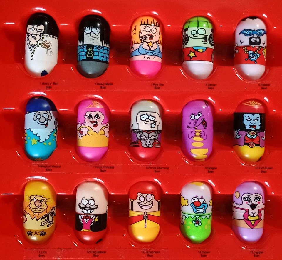 JUEGO COMPLETO VINTAGE EE. UU. MIGHTY BEANZ SERIE 1-60 EN ESTUCHE OFICIAL DE COLECCIONISTA Foto 4 de 4