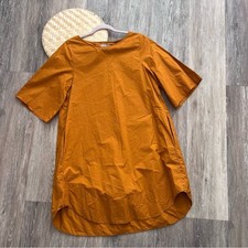 COS mustard yellow shirt dress womens size 6