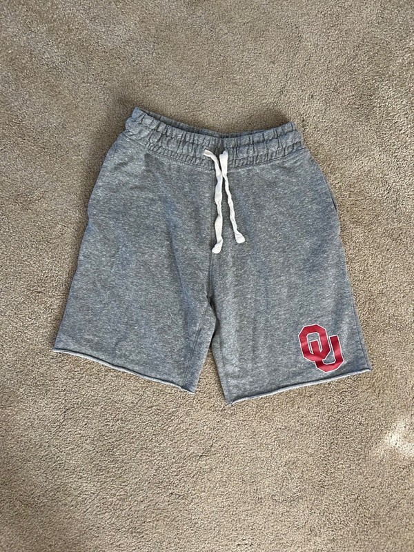 OU Oklahoma University gray sweat shorts mens small Concepts Sports college swag