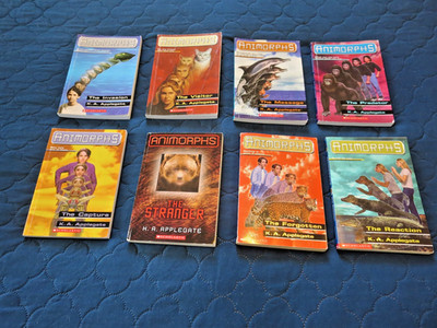 Animorphs Book Lot - 8 Books - 1,2,4,5, 6, 7, 11, 12