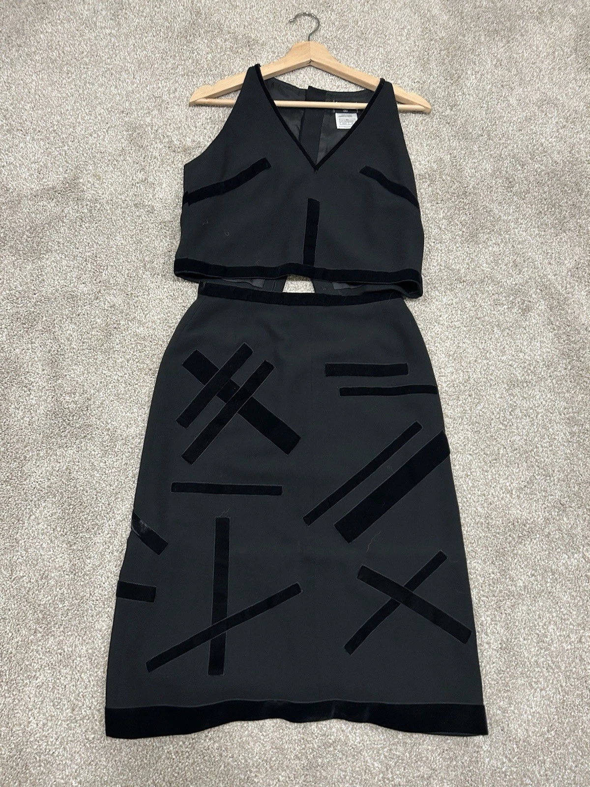 Set 38 Velluto Lana Seta Chanel Vintage Nero