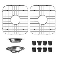 2 PCS Sink Grid Protectors Stainless Steel Sink Drying Rack 13.7x11.6 Inch
