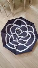 Umbrella Classic Black Camellia Automatic Folding Top Black, charms New
