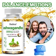 ORGANIC Ashwagandha 20:1 EXTRACT 30to120ct with Black Pepper improved absorption