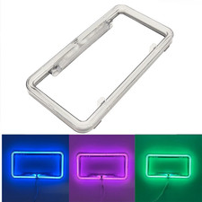 Universal Neon 12v Led Light License Plate Frame Car Front Rear Holder Cover Universal Neon 12v Led Light License Plate Frame Car Front Rear Holder Cover