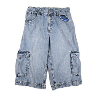 Vintage 90s Nike Jean Shorts 36 Blue Ribbon Sports Baggy Long