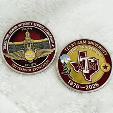 Texas A&M University 150th Anniversary Challenge Coin