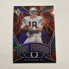 Peyton Manning 2020 Panini Phoenix Fire Forged Purple Refractor Insert /149 