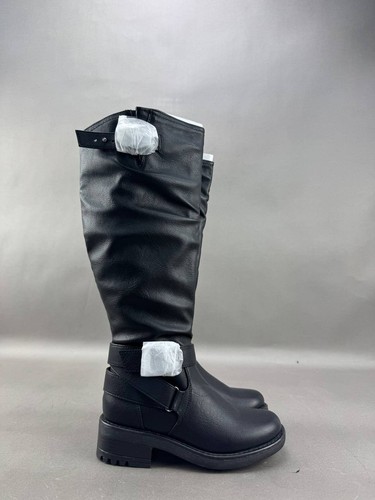 Carlos Santana Black Sabrina Knee High Riding Boots Size 5M