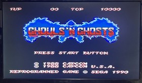 Ghouls N Ghosts Sega Master System SMS Authentic Complete CIB w/Manual - Tested