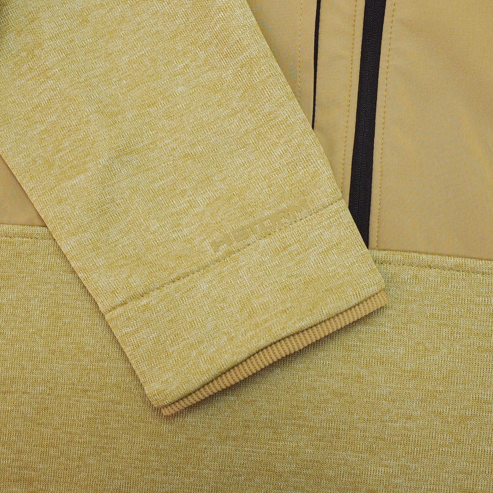 Under Armour Drive Storm Fleece Pullover Golf Sweater Mens XL Khaki Brown Mock thumbnail 4