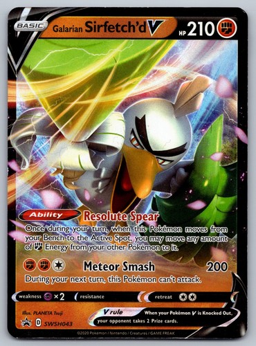 Galarian Sirfetch'd V Holo Promo SWSH: Sword & Shield Promo Cards SWSH043 NM