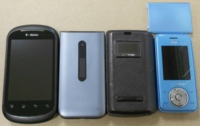 Lot of 4 Rare LG Collectible Vintage Phones Nice  *Read Description* 0323-06M