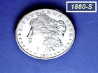 1880-S Morgan SILVER Dollar  ➫  "AU" Condition  ➫  Sharp Design Details  ➫  580s